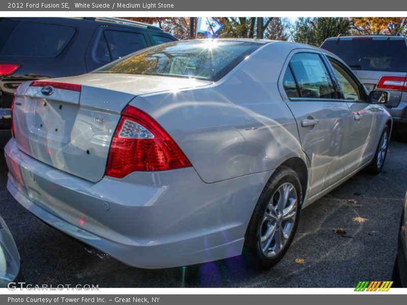 White Suede / Medium Light Stone 2012 Ford Fusion SE