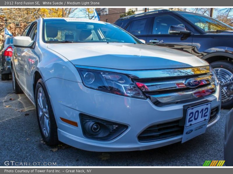 White Suede / Medium Light Stone 2012 Ford Fusion SE