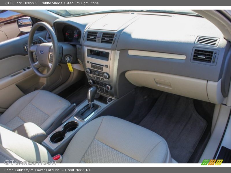 White Suede / Medium Light Stone 2012 Ford Fusion SE