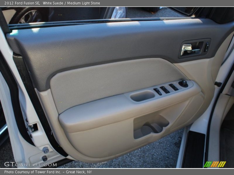 White Suede / Medium Light Stone 2012 Ford Fusion SE