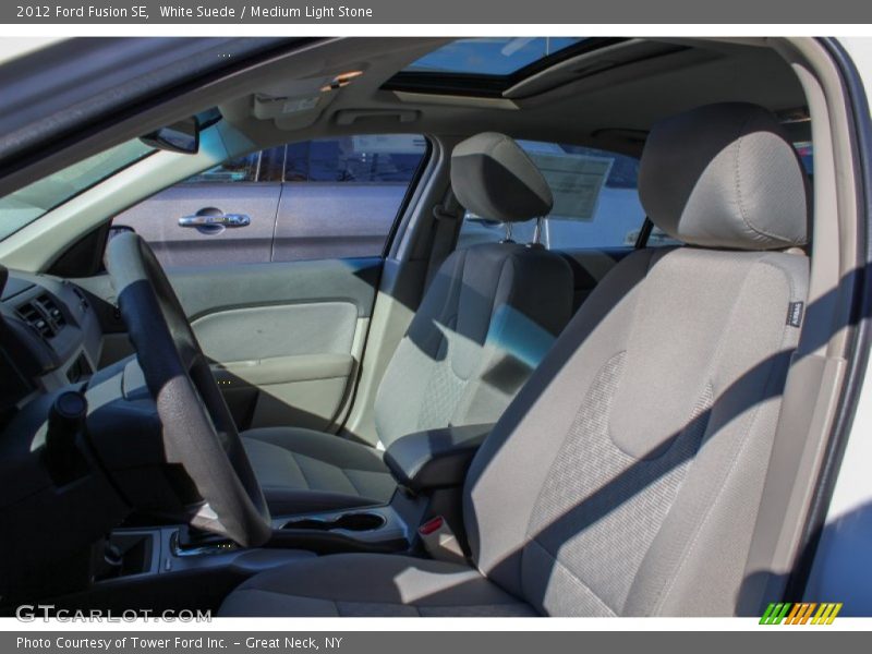 White Suede / Medium Light Stone 2012 Ford Fusion SE