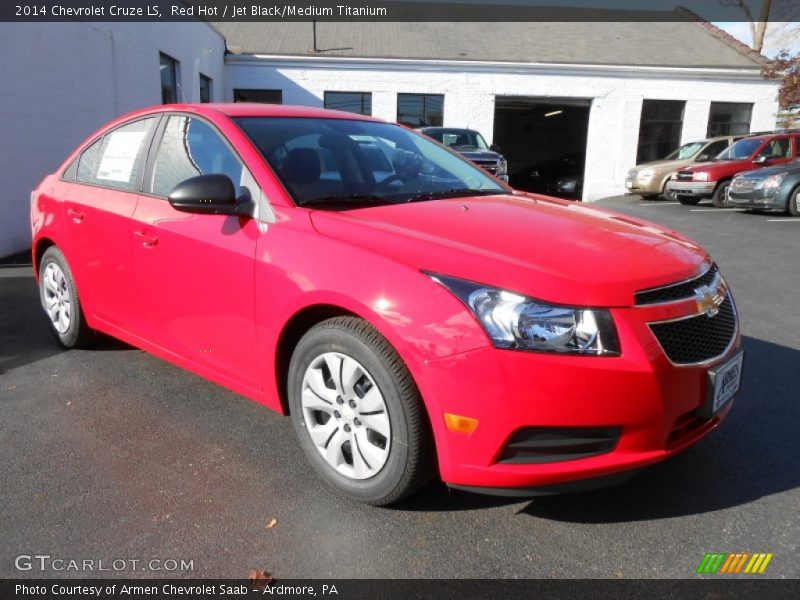 Red Hot / Jet Black/Medium Titanium 2014 Chevrolet Cruze LS