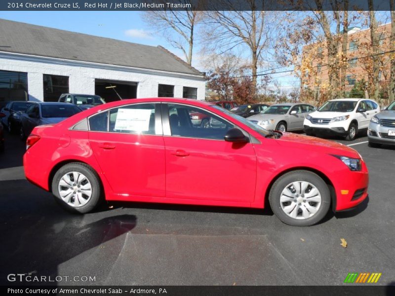 Red Hot / Jet Black/Medium Titanium 2014 Chevrolet Cruze LS