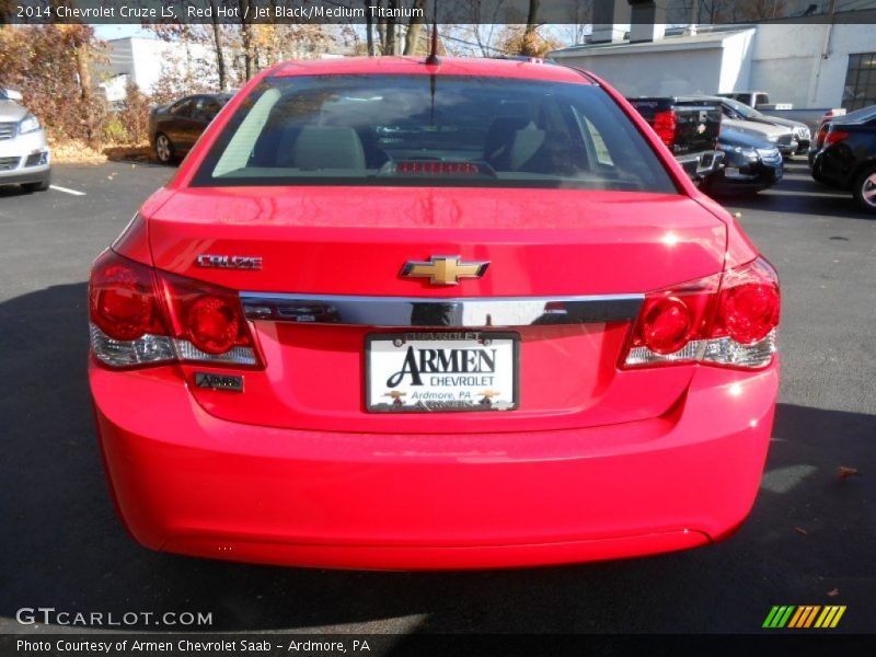 Red Hot / Jet Black/Medium Titanium 2014 Chevrolet Cruze LS