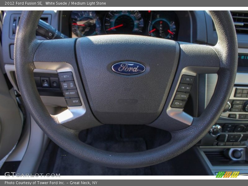 White Suede / Medium Light Stone 2012 Ford Fusion SE