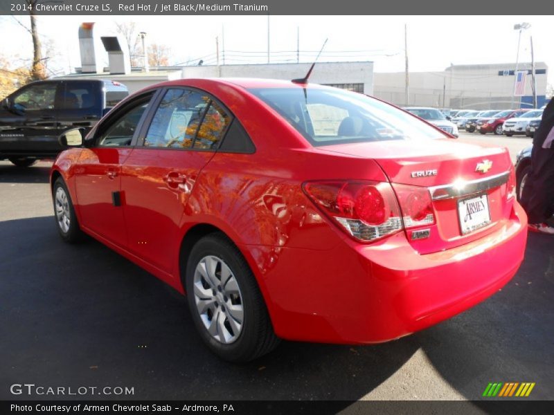 Red Hot / Jet Black/Medium Titanium 2014 Chevrolet Cruze LS