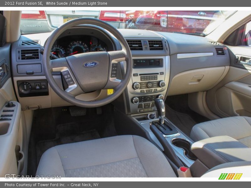 White Suede / Medium Light Stone 2012 Ford Fusion SE