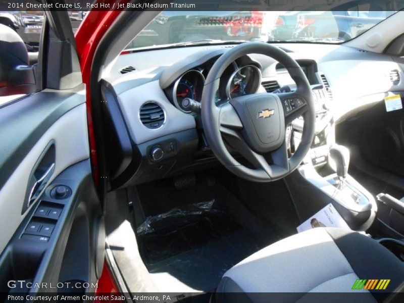 Red Hot / Jet Black/Medium Titanium 2014 Chevrolet Cruze LS