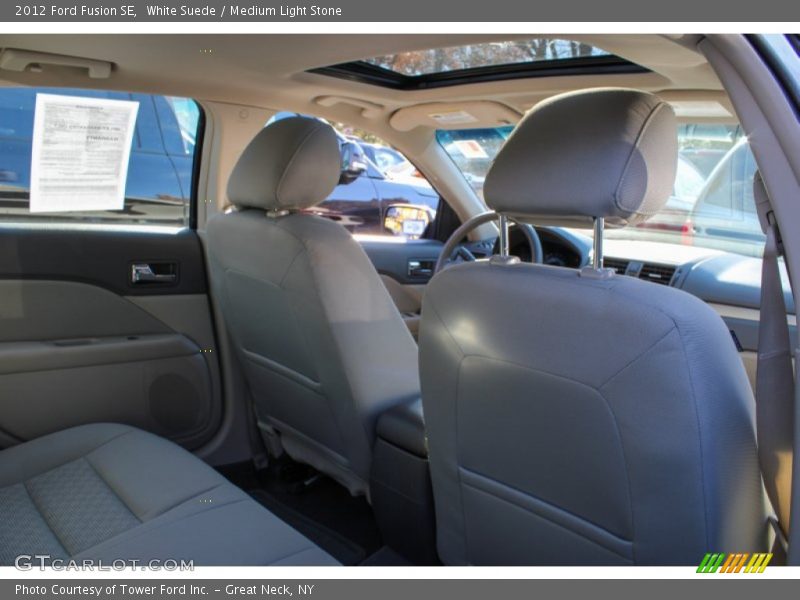 White Suede / Medium Light Stone 2012 Ford Fusion SE