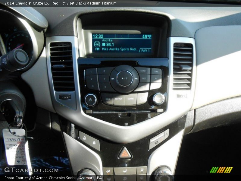 Red Hot / Jet Black/Medium Titanium 2014 Chevrolet Cruze LS