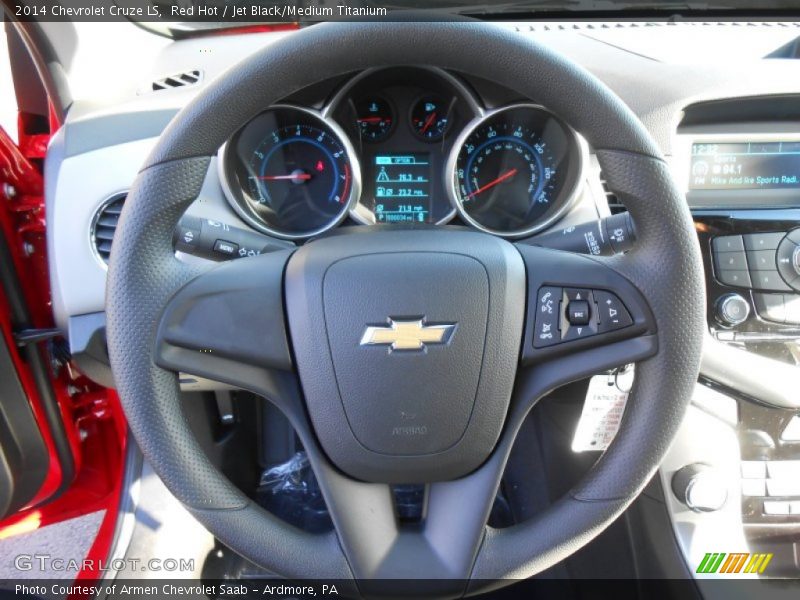 Red Hot / Jet Black/Medium Titanium 2014 Chevrolet Cruze LS