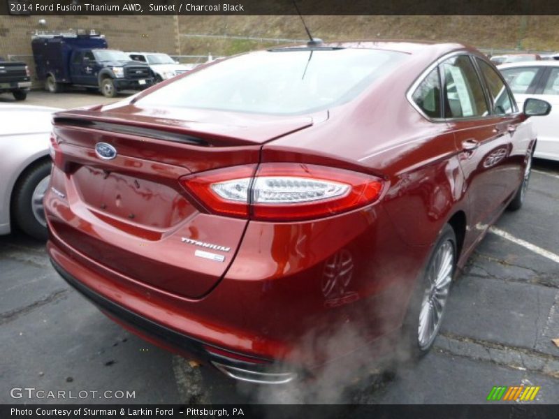 Sunset / Charcoal Black 2014 Ford Fusion Titanium AWD