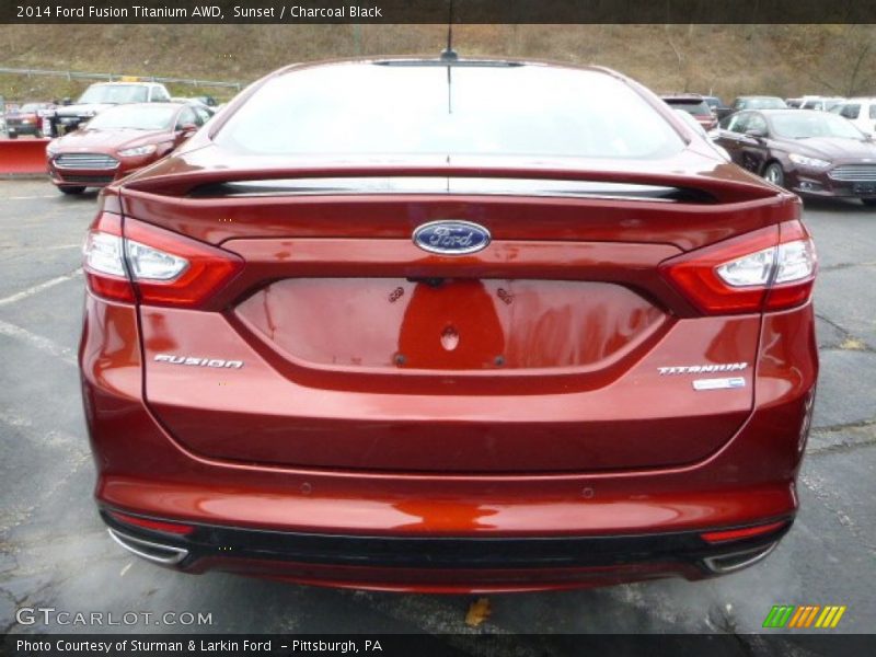 Sunset / Charcoal Black 2014 Ford Fusion Titanium AWD