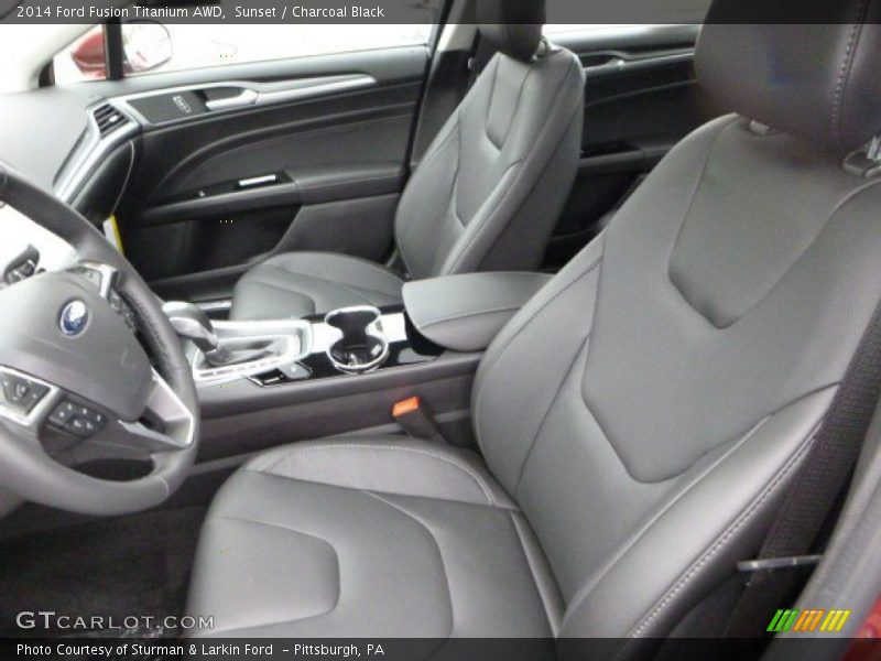 Sunset / Charcoal Black 2014 Ford Fusion Titanium AWD