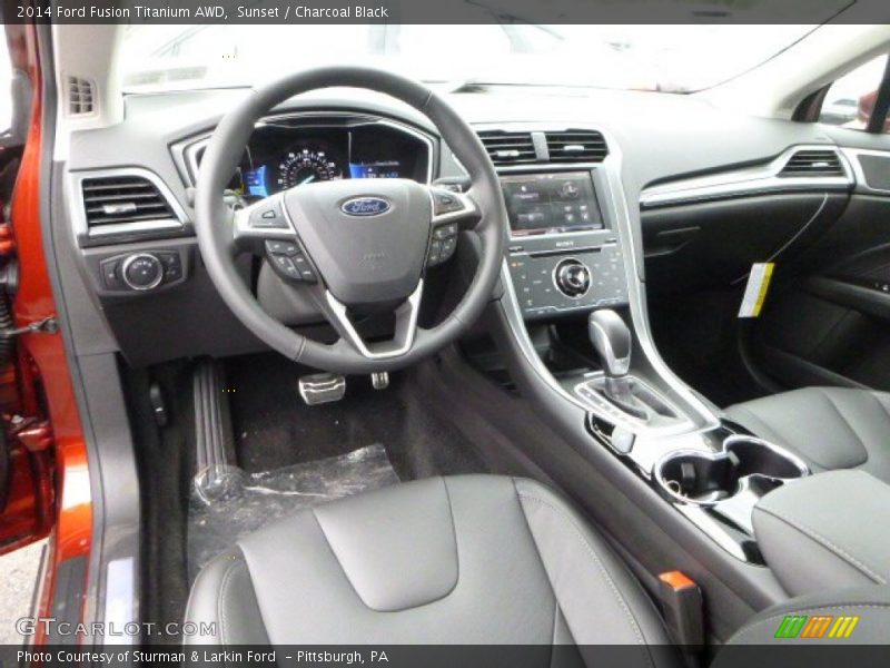 Charcoal Black Interior - 2014 Fusion Titanium AWD 