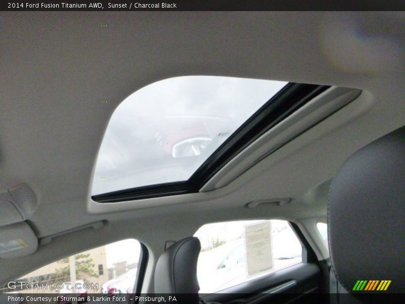 Sunset / Charcoal Black 2014 Ford Fusion Titanium AWD