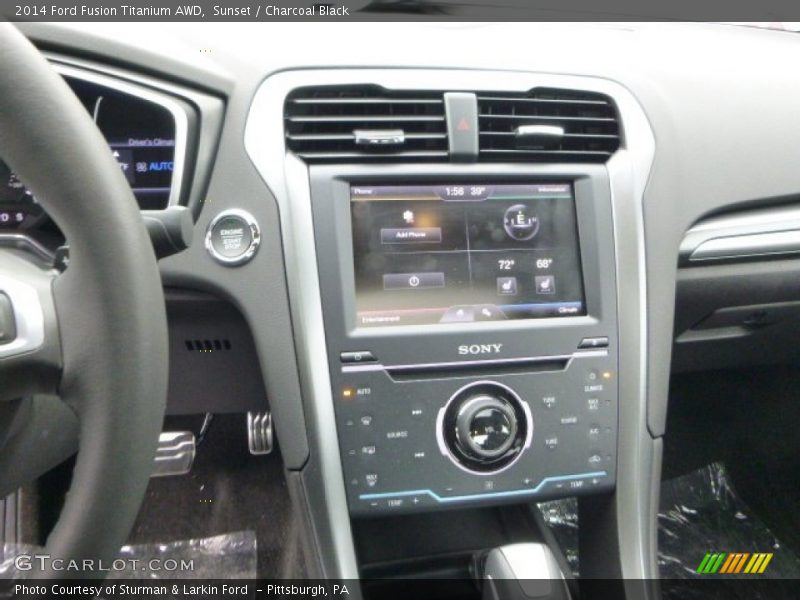 Sunset / Charcoal Black 2014 Ford Fusion Titanium AWD