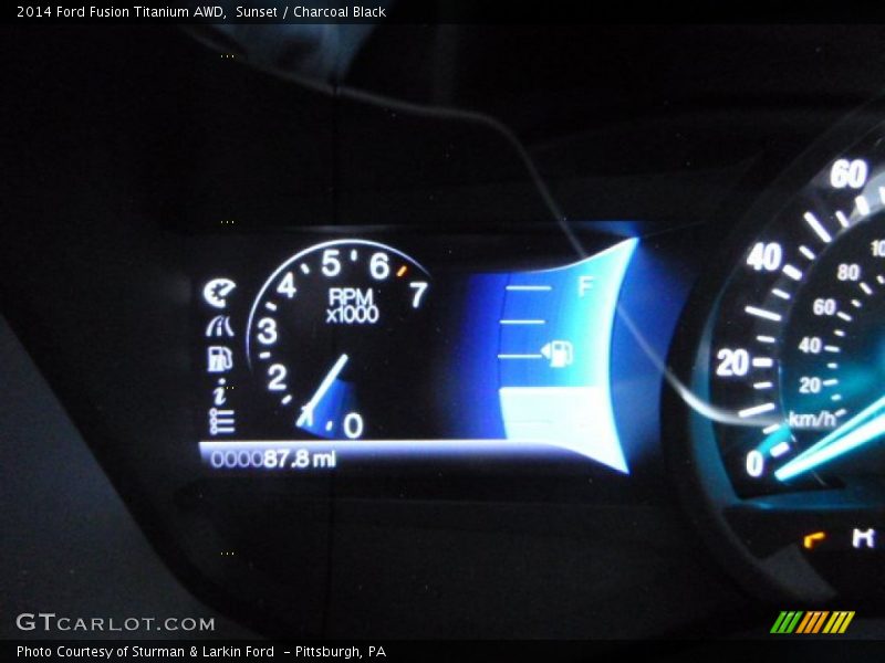 Sunset / Charcoal Black 2014 Ford Fusion Titanium AWD