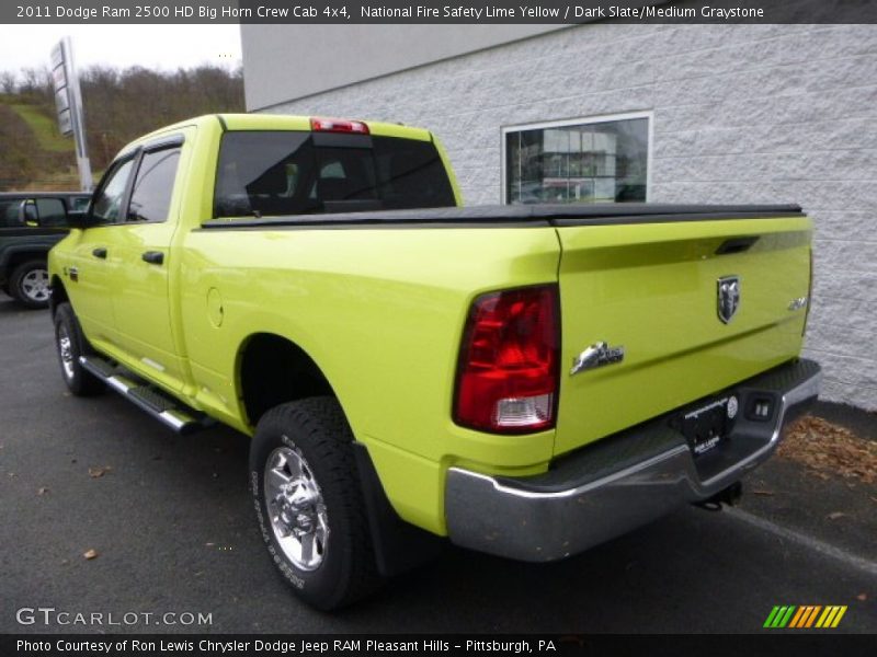  2011 Ram 2500 HD Big Horn Crew Cab 4x4 National Fire Safety Lime Yellow