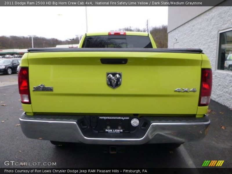 National Fire Safety Lime Yellow / Dark Slate/Medium Graystone 2011 Dodge Ram 2500 HD Big Horn Crew Cab 4x4