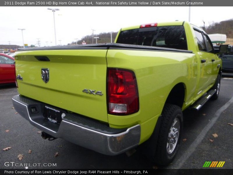 National Fire Safety Lime Yellow / Dark Slate/Medium Graystone 2011 Dodge Ram 2500 HD Big Horn Crew Cab 4x4