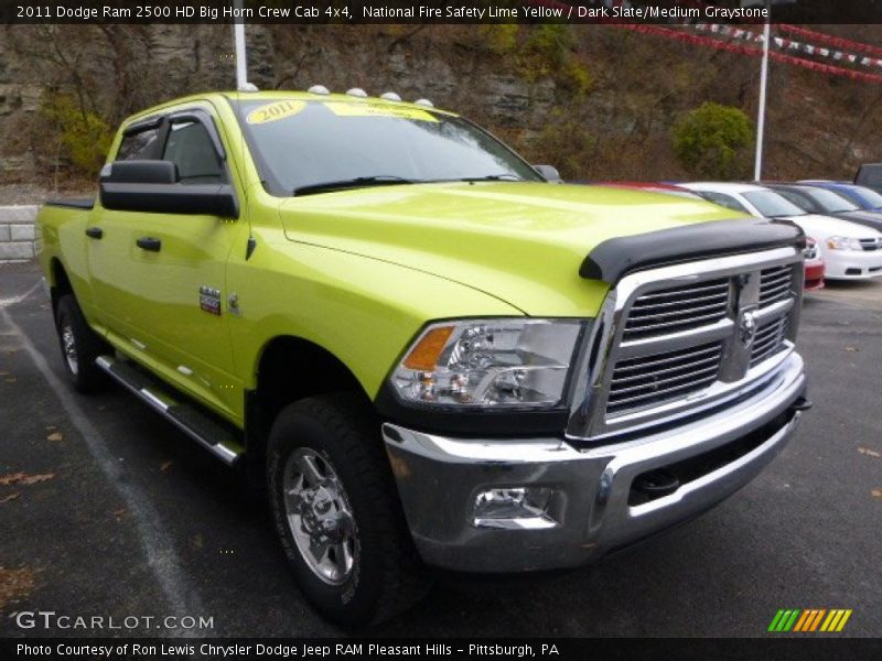 National Fire Safety Lime Yellow / Dark Slate/Medium Graystone 2011 Dodge Ram 2500 HD Big Horn Crew Cab 4x4