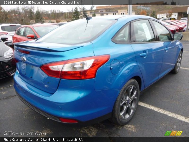 Blue Candy / Charcoal Black 2014 Ford Focus SE Sedan