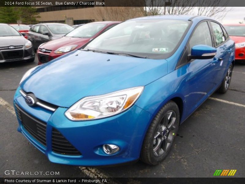 Blue Candy / Charcoal Black 2014 Ford Focus SE Sedan