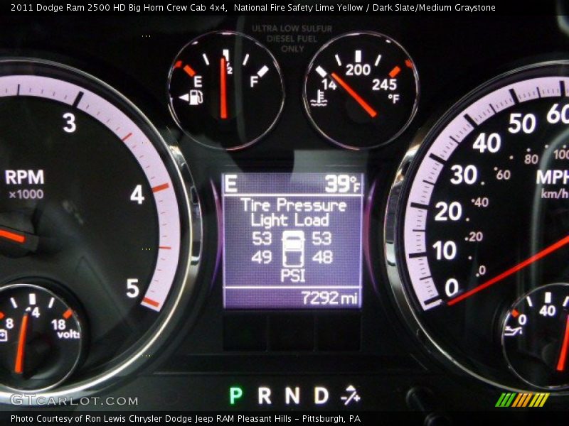 National Fire Safety Lime Yellow / Dark Slate/Medium Graystone 2011 Dodge Ram 2500 HD Big Horn Crew Cab 4x4