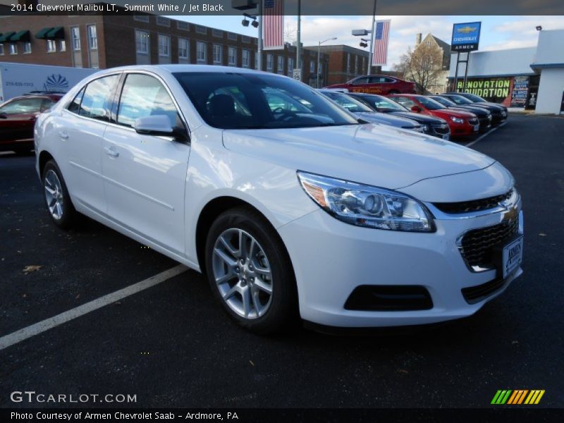 Summit White / Jet Black 2014 Chevrolet Malibu LT