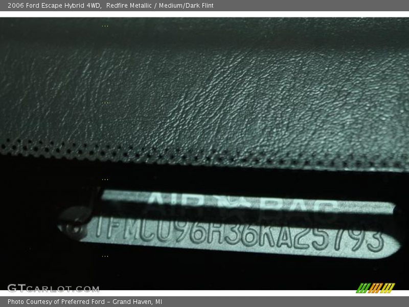 Redfire Metallic / Medium/Dark Flint 2006 Ford Escape Hybrid 4WD