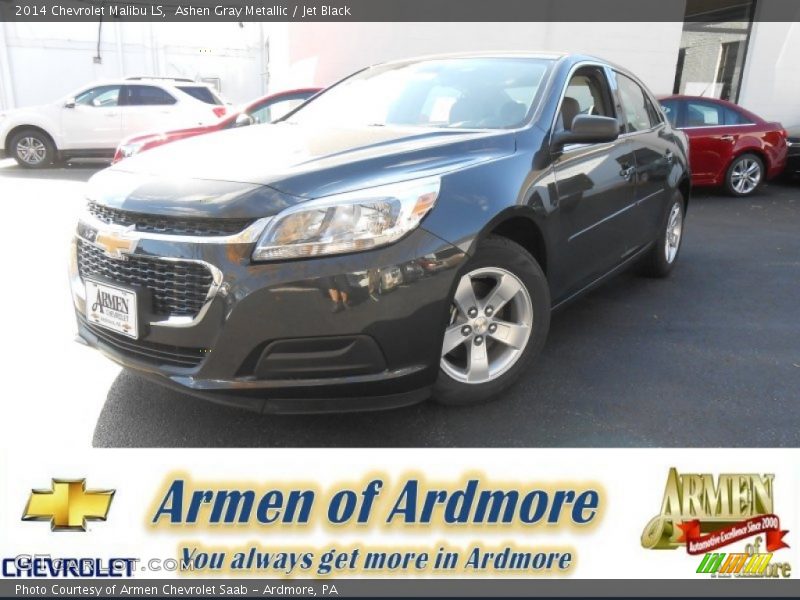 Ashen Gray Metallic / Jet Black 2014 Chevrolet Malibu LS