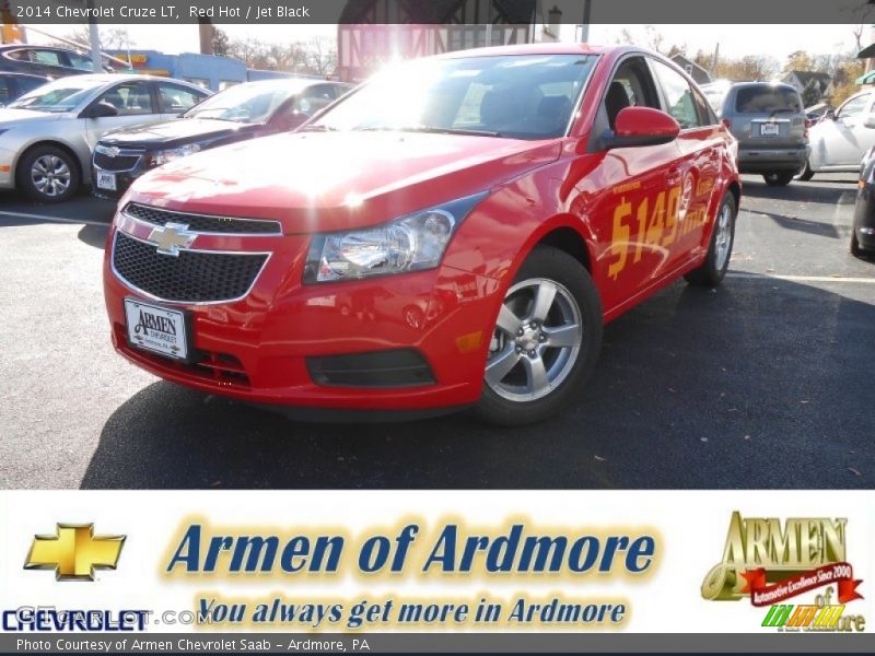 Red Hot / Jet Black 2014 Chevrolet Cruze LT