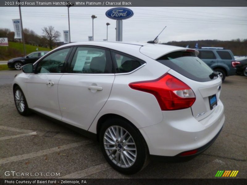White Platinum / Charcoal Black 2013 Ford Focus Titanium Hatchback