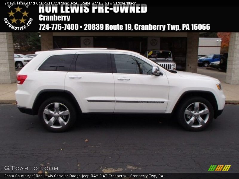 Stone White / New Saddle/Black 2012 Jeep Grand Cherokee Overland 4x4