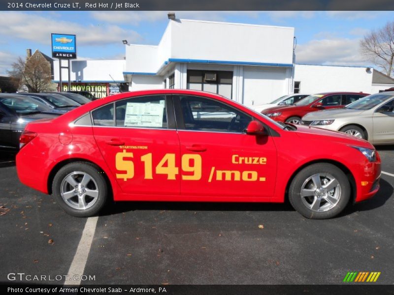 Red Hot / Jet Black 2014 Chevrolet Cruze LT
