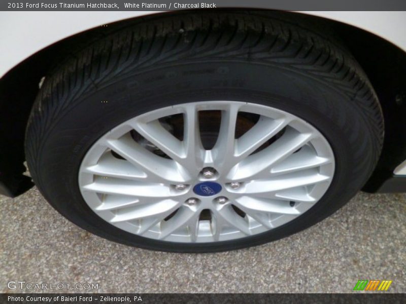 White Platinum / Charcoal Black 2013 Ford Focus Titanium Hatchback