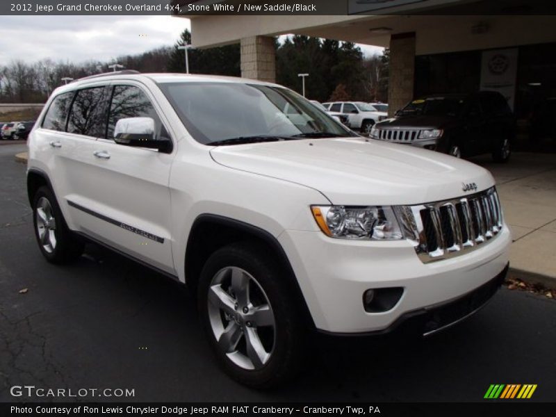 Stone White / New Saddle/Black 2012 Jeep Grand Cherokee Overland 4x4
