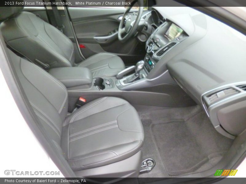 White Platinum / Charcoal Black 2013 Ford Focus Titanium Hatchback
