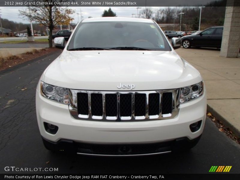 Stone White / New Saddle/Black 2012 Jeep Grand Cherokee Overland 4x4