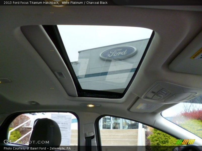 White Platinum / Charcoal Black 2013 Ford Focus Titanium Hatchback