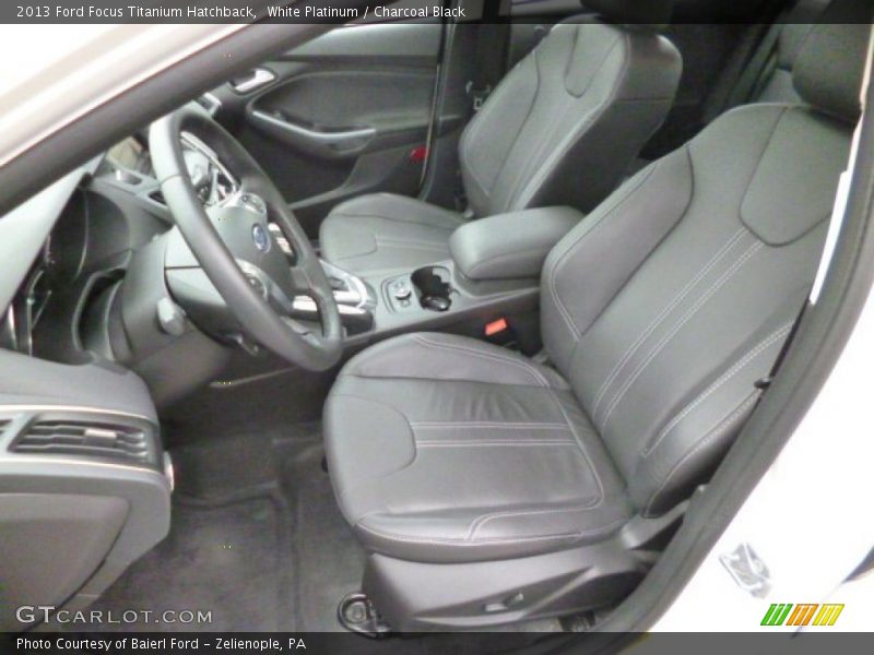 White Platinum / Charcoal Black 2013 Ford Focus Titanium Hatchback