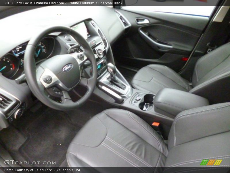 White Platinum / Charcoal Black 2013 Ford Focus Titanium Hatchback