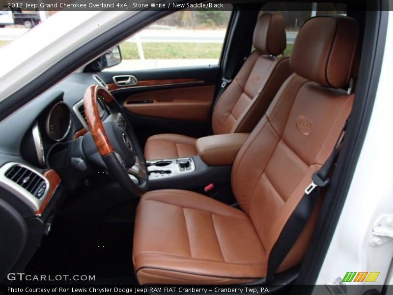 Stone White / New Saddle/Black 2012 Jeep Grand Cherokee Overland 4x4