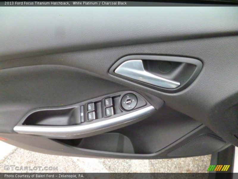 White Platinum / Charcoal Black 2013 Ford Focus Titanium Hatchback