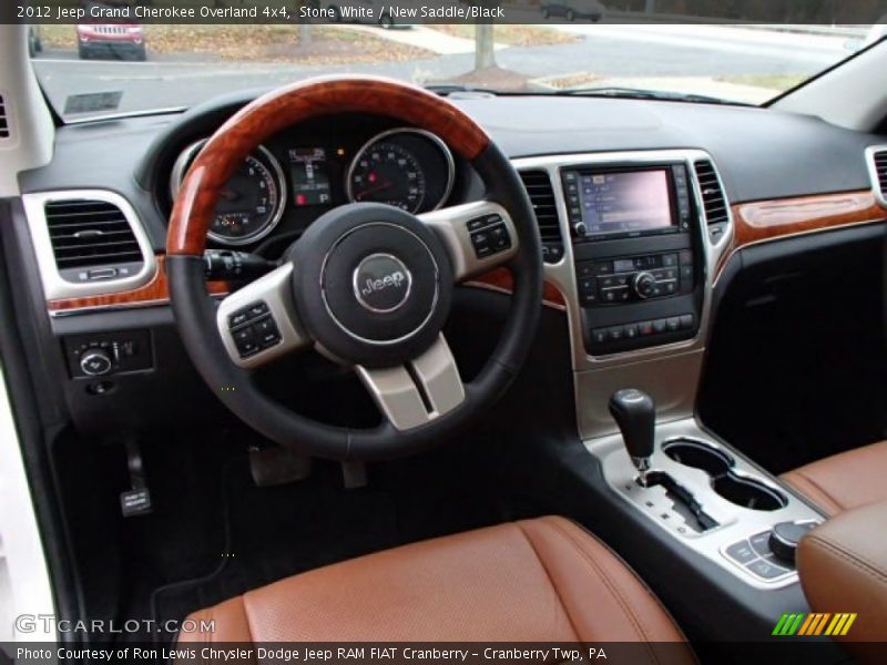 Stone White / New Saddle/Black 2012 Jeep Grand Cherokee Overland 4x4