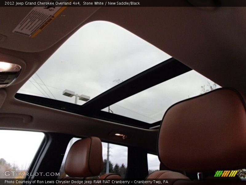 Stone White / New Saddle/Black 2012 Jeep Grand Cherokee Overland 4x4