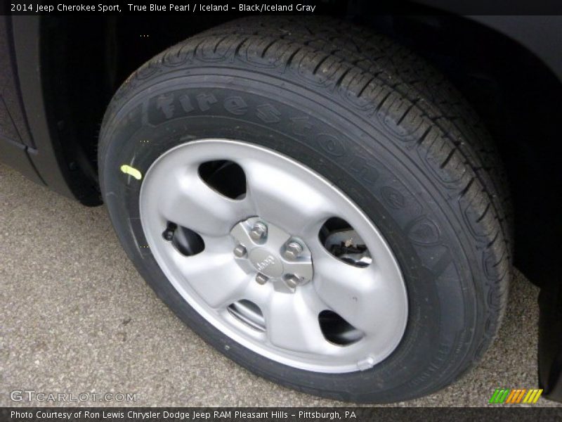 True Blue Pearl / Iceland - Black/Iceland Gray 2014 Jeep Cherokee Sport