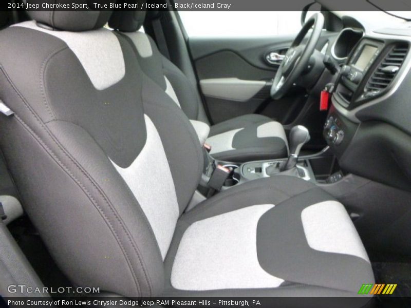 True Blue Pearl / Iceland - Black/Iceland Gray 2014 Jeep Cherokee Sport