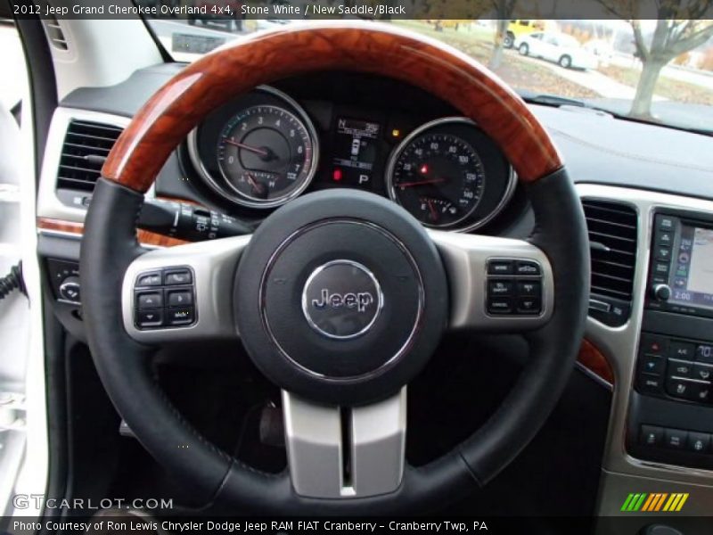 Stone White / New Saddle/Black 2012 Jeep Grand Cherokee Overland 4x4